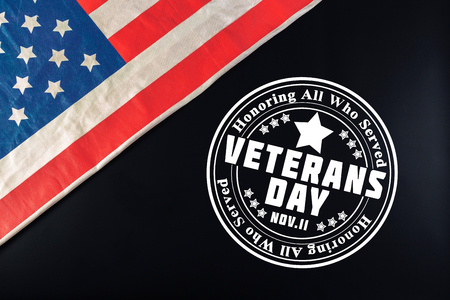 composite of veterans day flagの写真素材