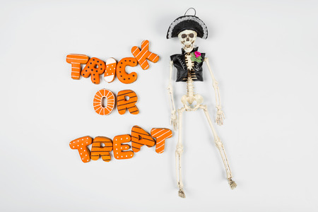 Halloween gingerbread cookie isolated on white