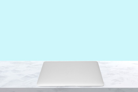 workspace with modern laptop