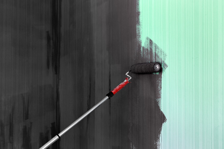 Roller Brush Paintingの写真素材