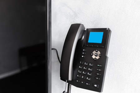 Hotel phone, close up