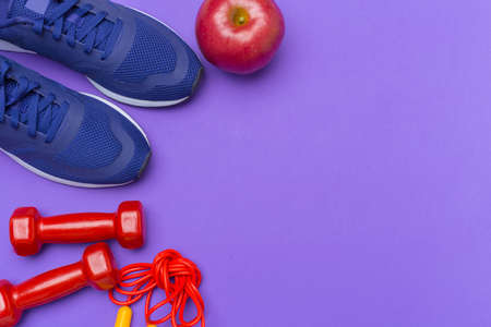 Sports Fitness concepts with Gym equipment