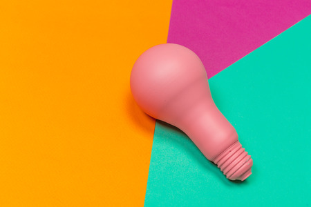 Pink pastel Light bulbの写真素材
