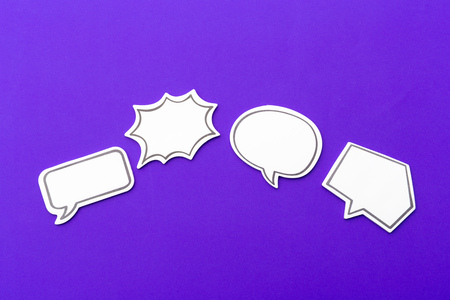 Social Media Chat Concept. Blank empty chat bubble for text
