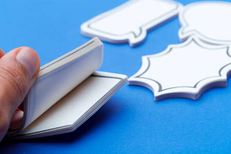 Social Media Chat Concept. Blank empty chat bubble for textの写真素材