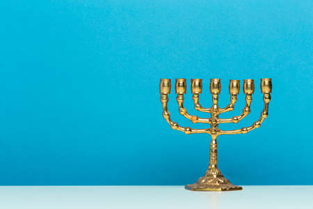 Ancient ritual candle menorahの写真素材