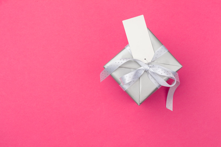 Flat lay composition with beautiful gift boxの写真素材