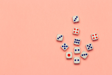 risk concept - playing diceの写真素材