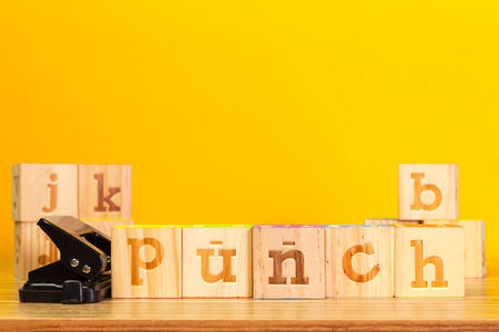 Wooden alphabet blocks with letters