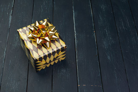 gift box on wooden background