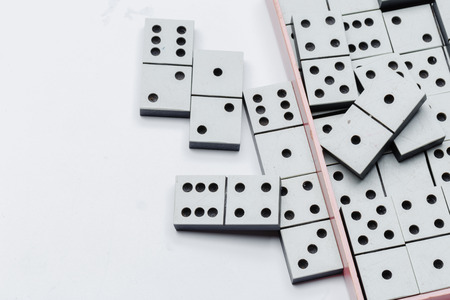 Closeup of domino gameの写真素材
