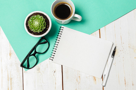 Office desk tableの写真素材