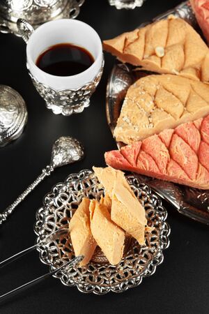 Traditional Turkish coffee and Turkish delight