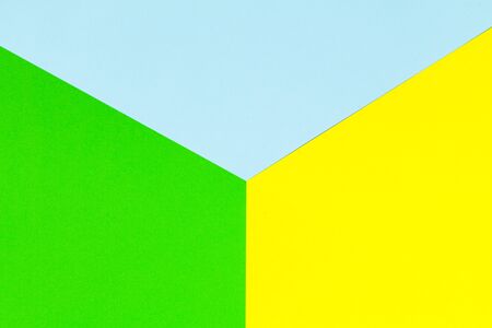 Color block paper background of three sections for your design. Creative photo.の写真素材