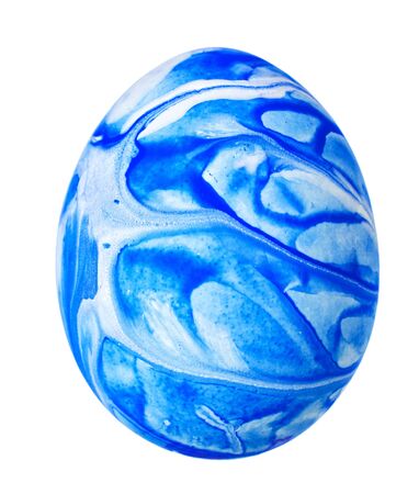 Colorful Easter Egg isolated on white. creative photo.の写真素材