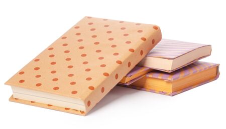 pile of books isolated on white background. creative photo.