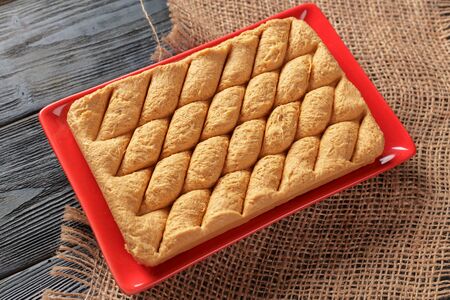 sunflower halva on the table.