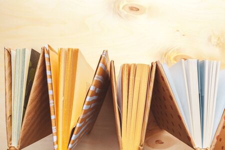 Many Books Piles. creative photo.
