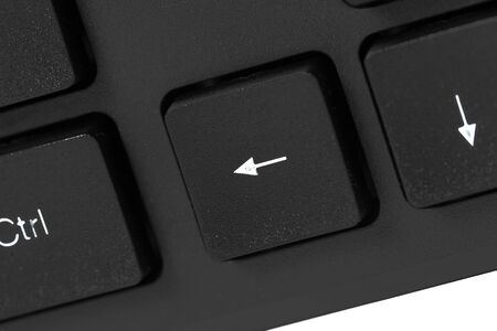 Black laptop keyboard close up