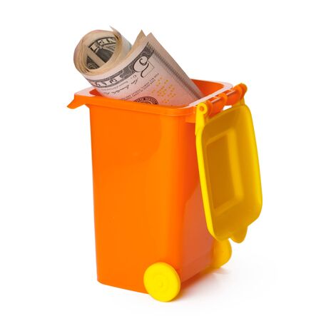 Recycle Bin Isolated on White Background.の写真素材