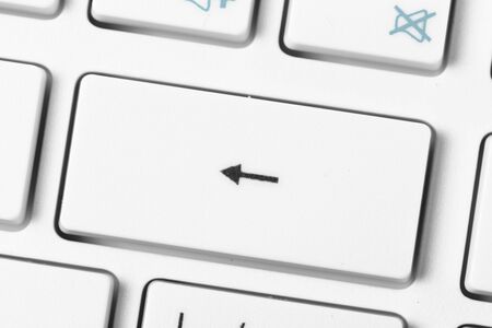 close up of a white computer keyboard. creative photo.の写真素材