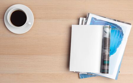Magazine pages close up. creative photo.の写真素材