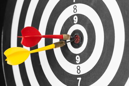 dartboard business success concept close up. creative photo.の写真素材