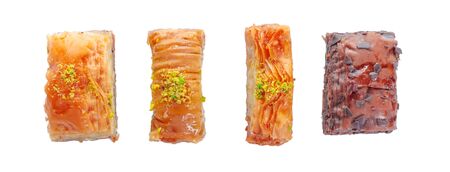 Turkish Ramadan Dessert Baklava isolated on white