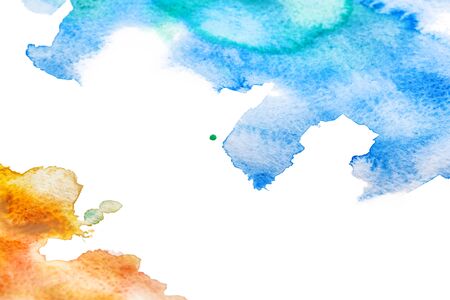 watercolor spot and stokes. Close up.の写真素材