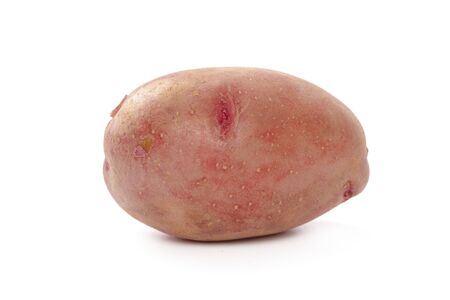 Potatoes isolated on white. Macro photo. Close up.の写真素材