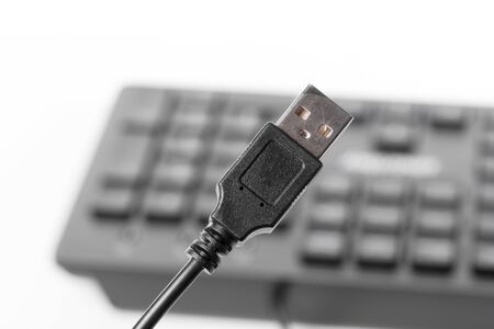 Close up view of a USB cable