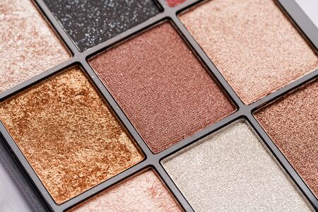 Palette of colorful eye shadows close upの写真素材