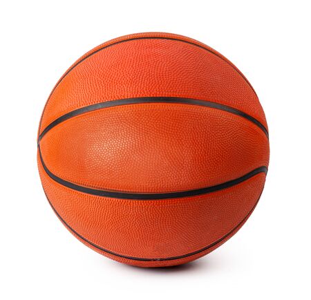 Basketball game ball isolated on white background. Close up.の写真素材
