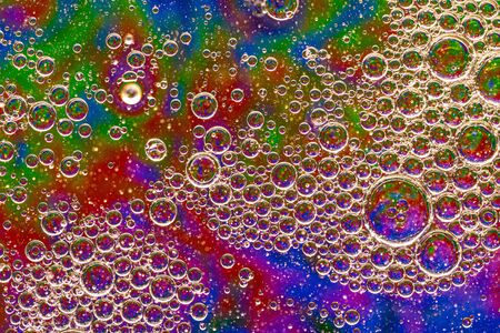 Colorful background with bubbles. Abstract background. Close up.の写真素材