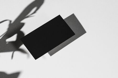 Dark photo of business identity template mockupの写真素材