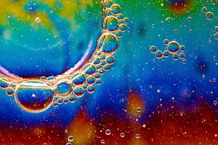 Colorful background with bubbles. Abstract background. Close up.