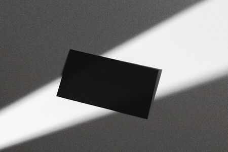 Dark photo of business identity template mockup, copy space
