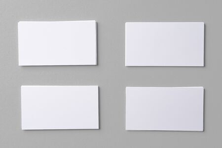 Business mock up cards with copy space on grey background