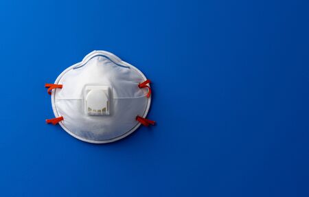 White medical mask for protection against viruses and pollutionの写真素材