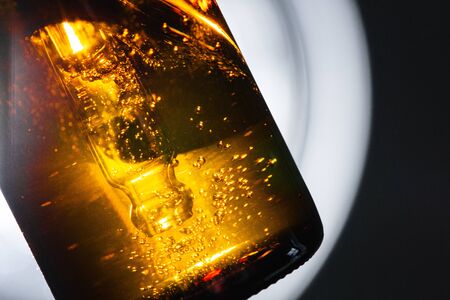 Close up photo of glass cosmetics container for oily textureの写真素材