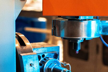 Industrial automotive machine tool equipment parts details close up