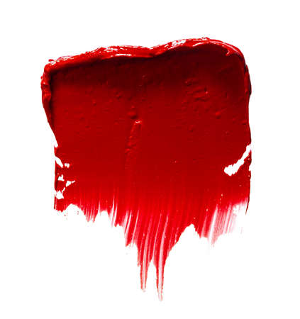 Lipstick swatch sample on white background. Close up.の写真素材