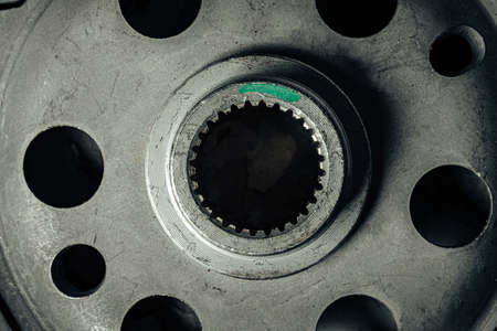 Close up of new spare car parts