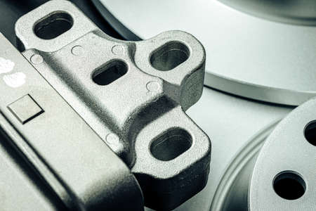 Close up of new spare car parts