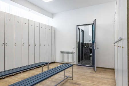 Empty dressing room in a fitness gymの写真素材