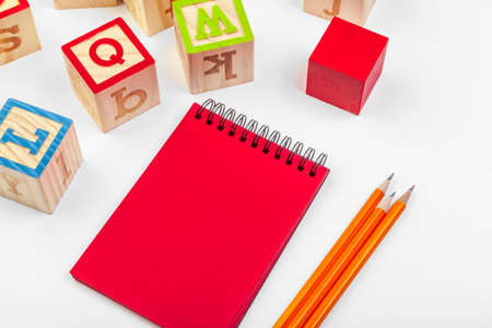 abc alphabet with paper note book. High quality photoの写真素材