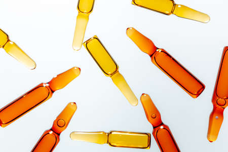 Medical background of ampule vials for injectionsの写真素材