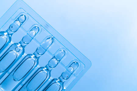 Medical background of ampule vials for injections