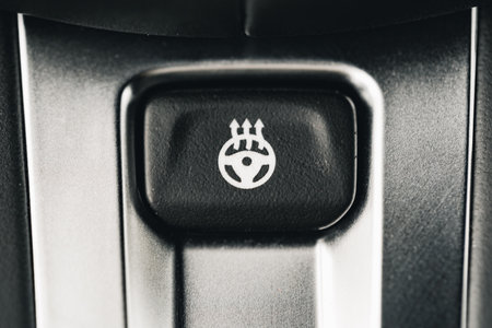 Buttons panel of the car on the dashboard