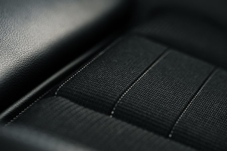 Leather seats of a new luxury carの写真素材